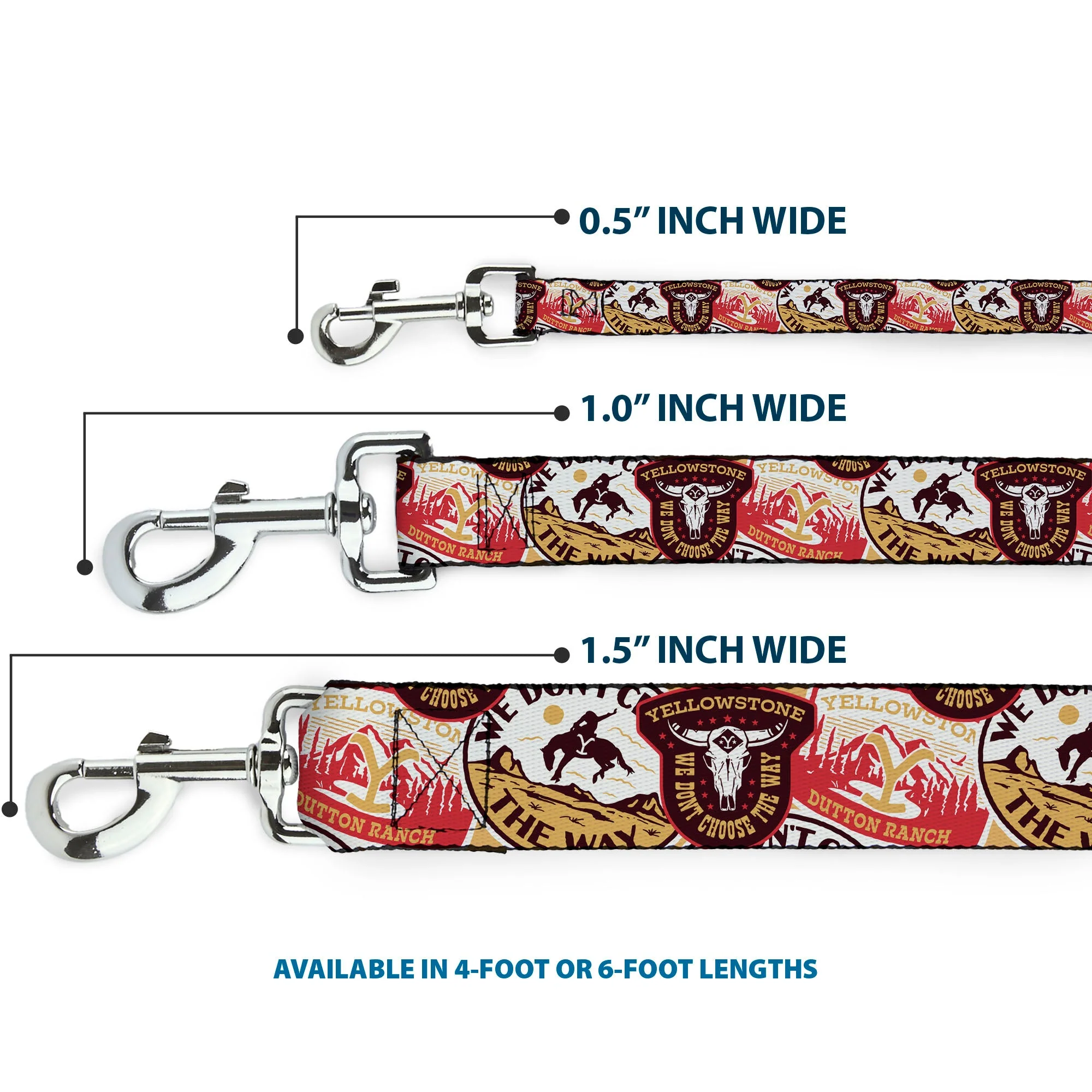 Yellowstone Patches Stacked Durable Official Pet Leash - Image 3