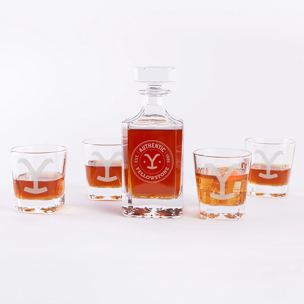 Yellowstone Authentic Y Logo Decanter and Rocks Glass Set - Image 6
