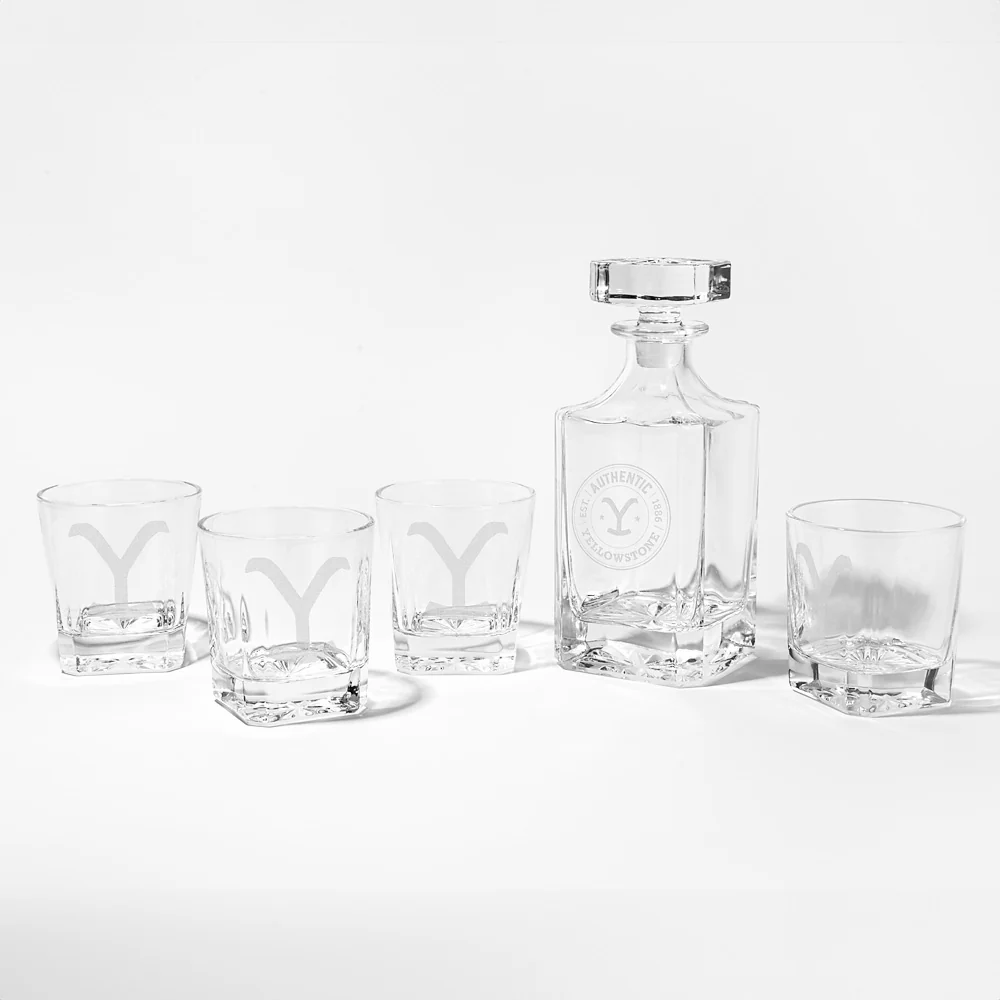 Yellowstone Authentic Y Logo Decanter and Rocks Glass Set - Image 7