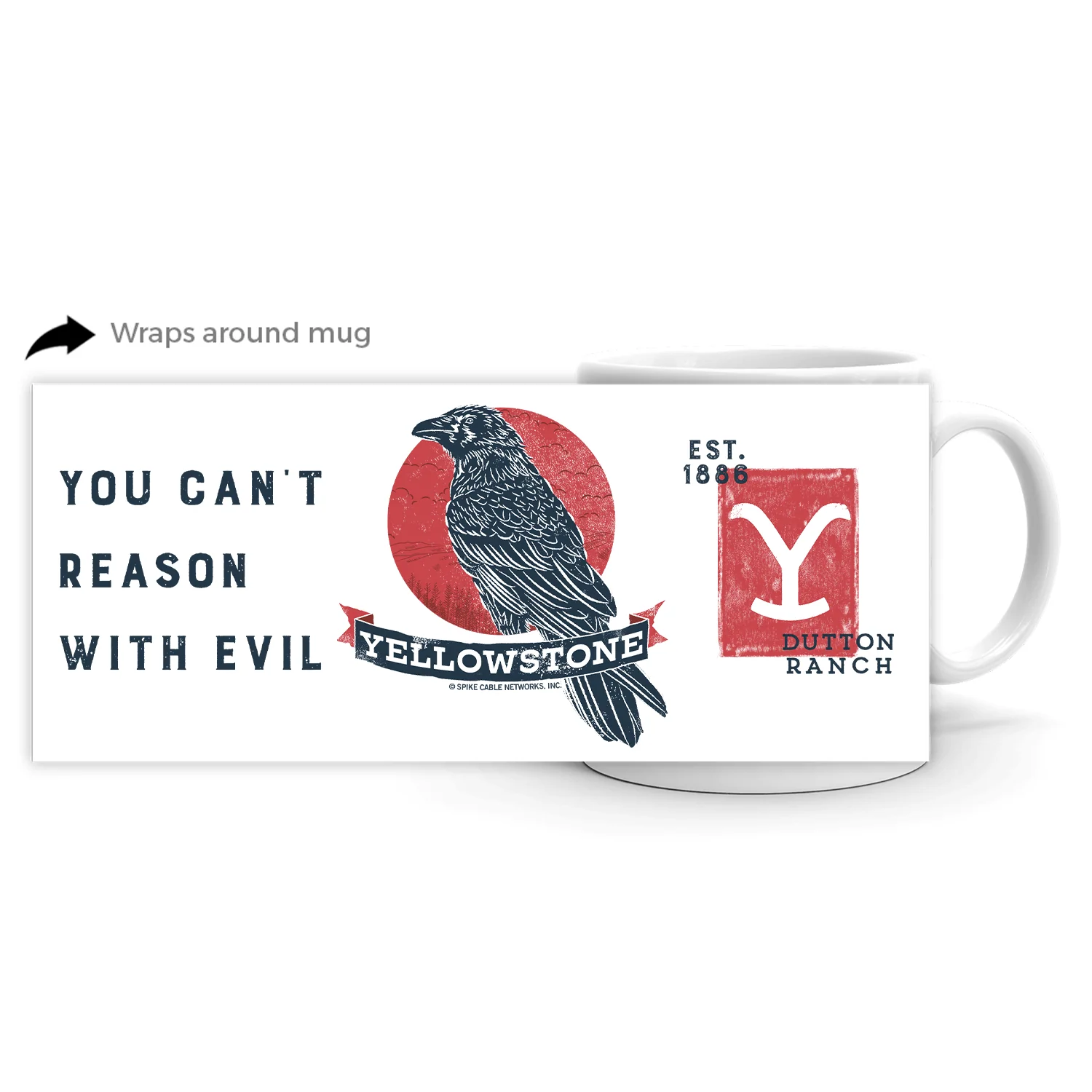 Yellowstone Can't Reason With Evil White Mug - Image 4