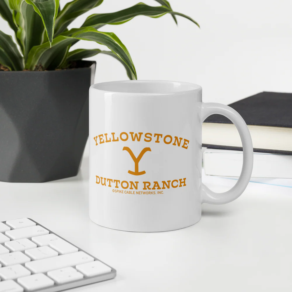 Yellowstone Dutton Ranch Logo White Mug - Image 2