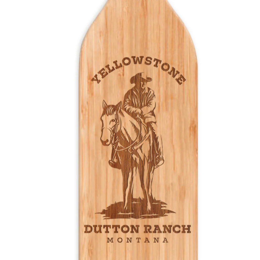Yellowstone Dutton Ranch Montana Wine Bottle Cutting Board - Image 3