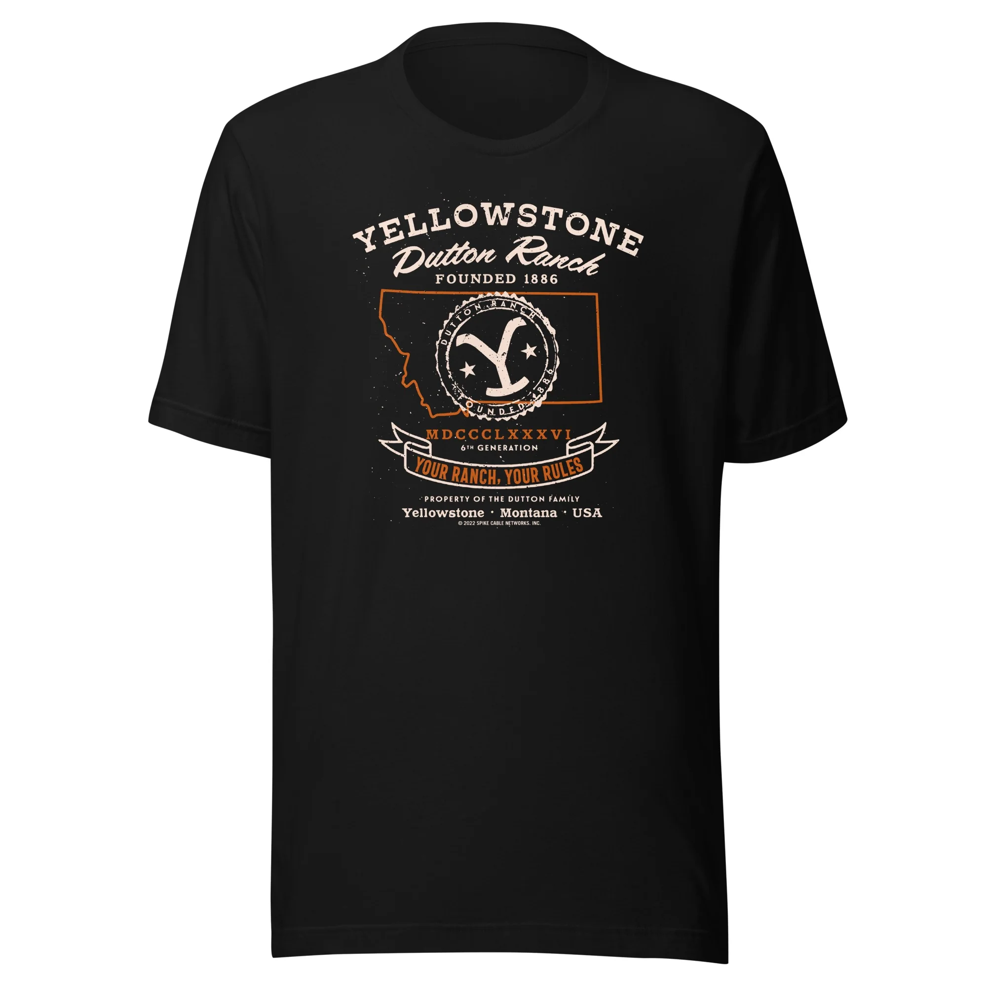 Yellowstone Dutton Ranch Your Ranch Your Rules Short Sleeve T-Shirt - Image 5