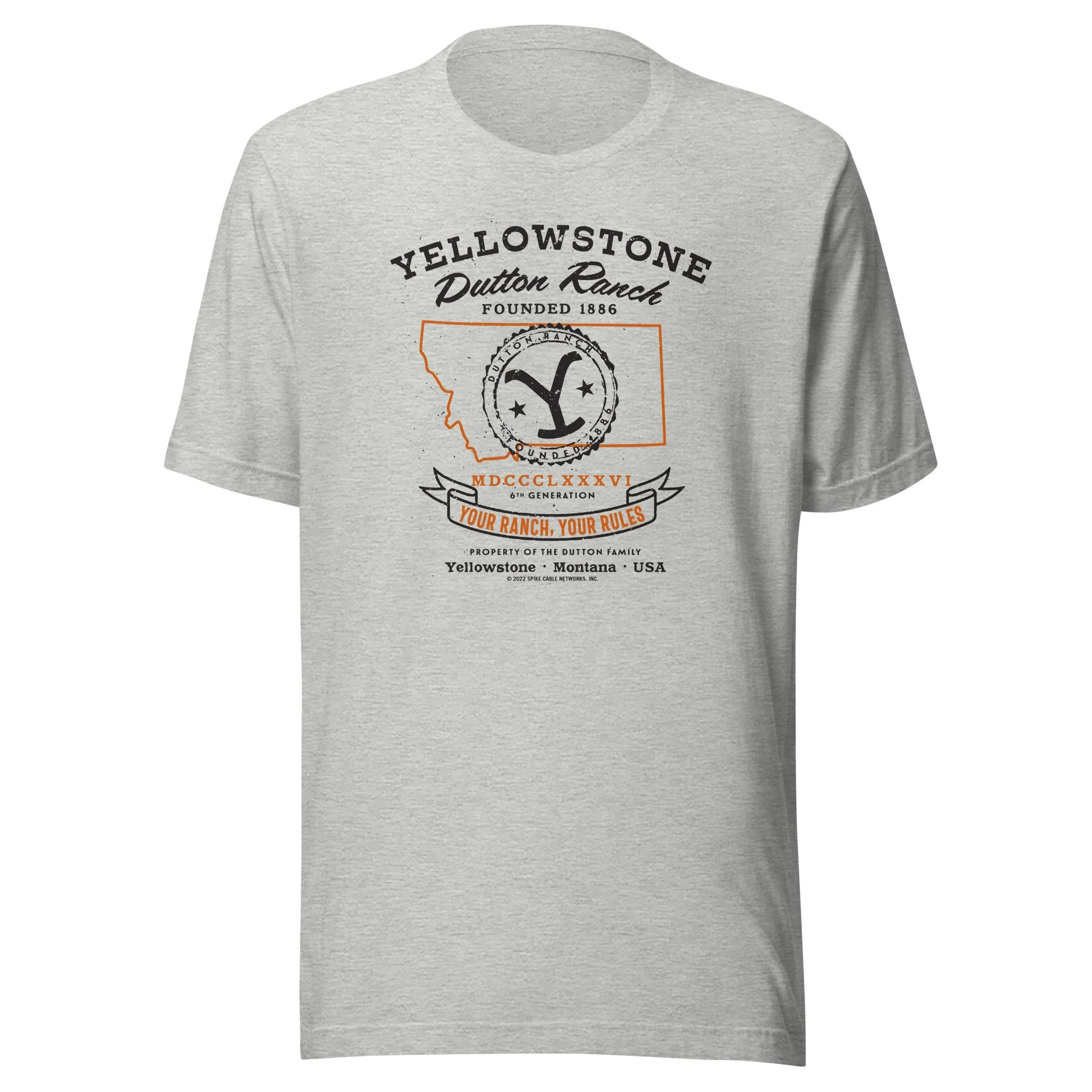 Yellowstone Dutton Ranch Your Ranch Your Rules Short Sleeve T-Shirt - Image 6