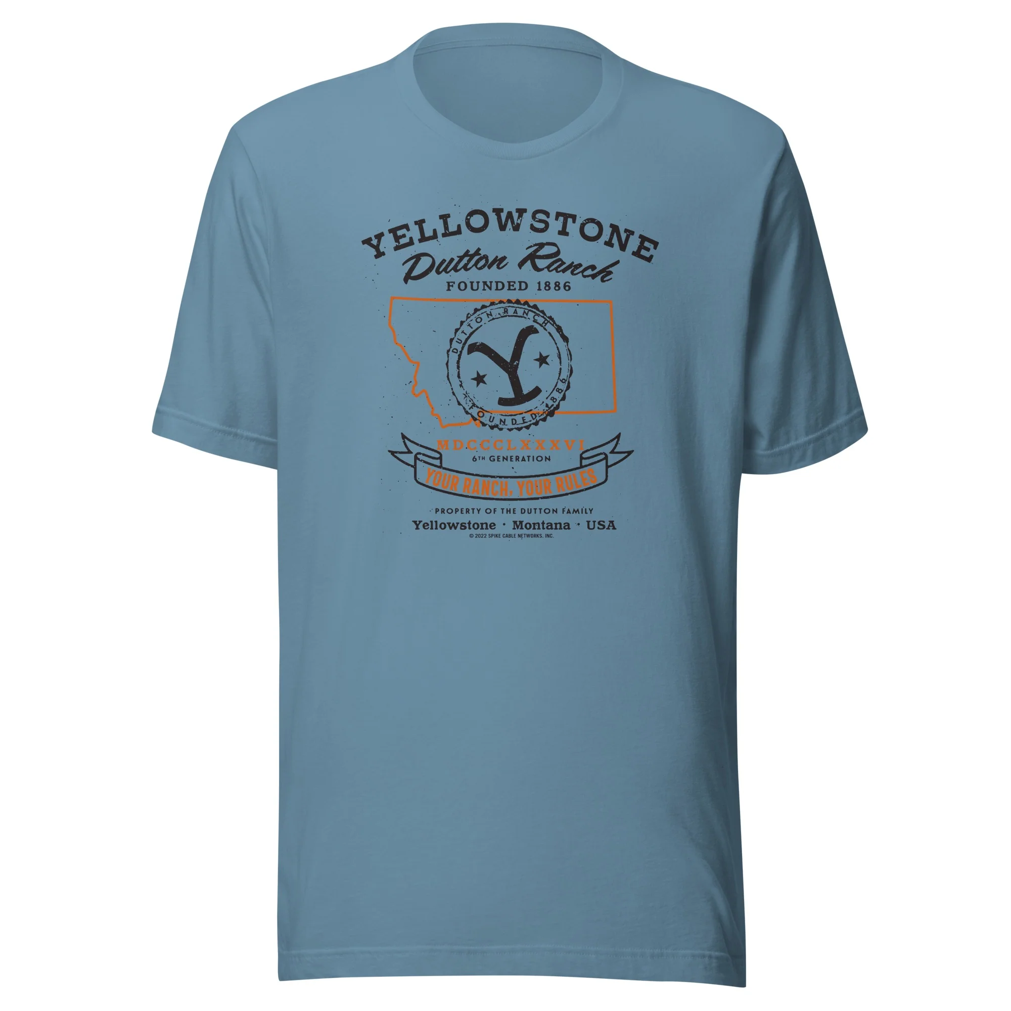 Yellowstone Dutton Ranch Your Ranch Your Rules Short Sleeve T-Shirt - Image 7