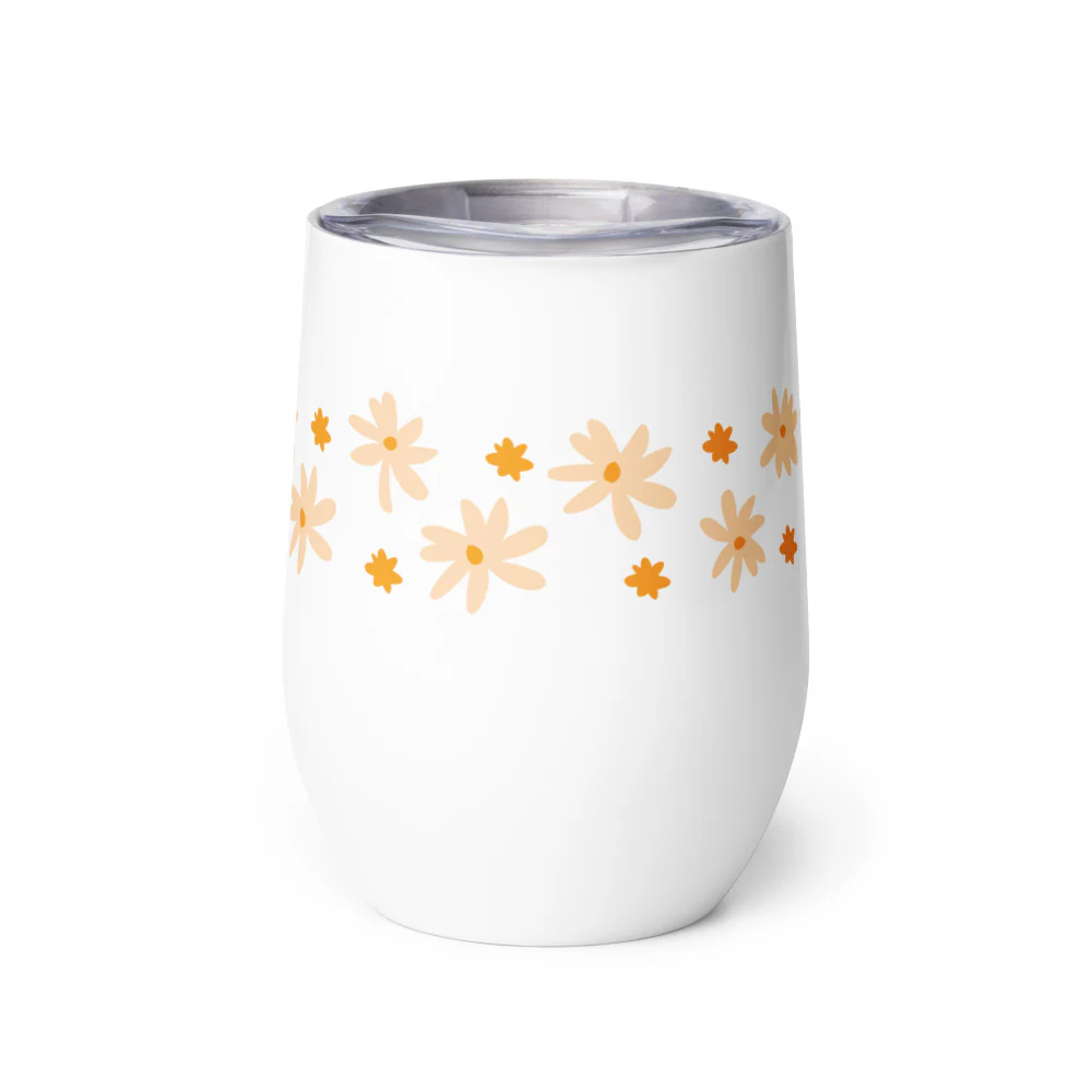 Yellowstone Floral 1886 Stainless Steel Wine Tumbler - Image 2