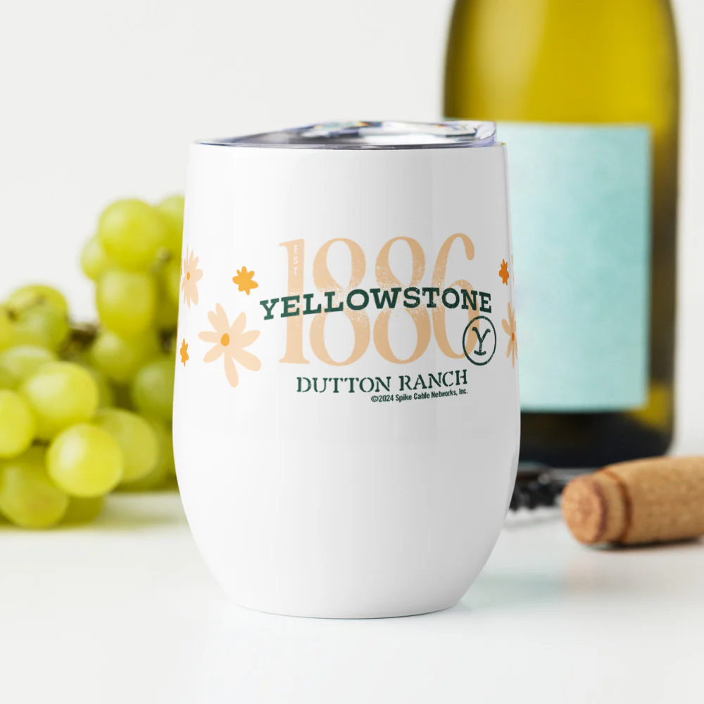 Yellowstone Floral 1886 Stainless Steel Wine Tumbler - Image 3