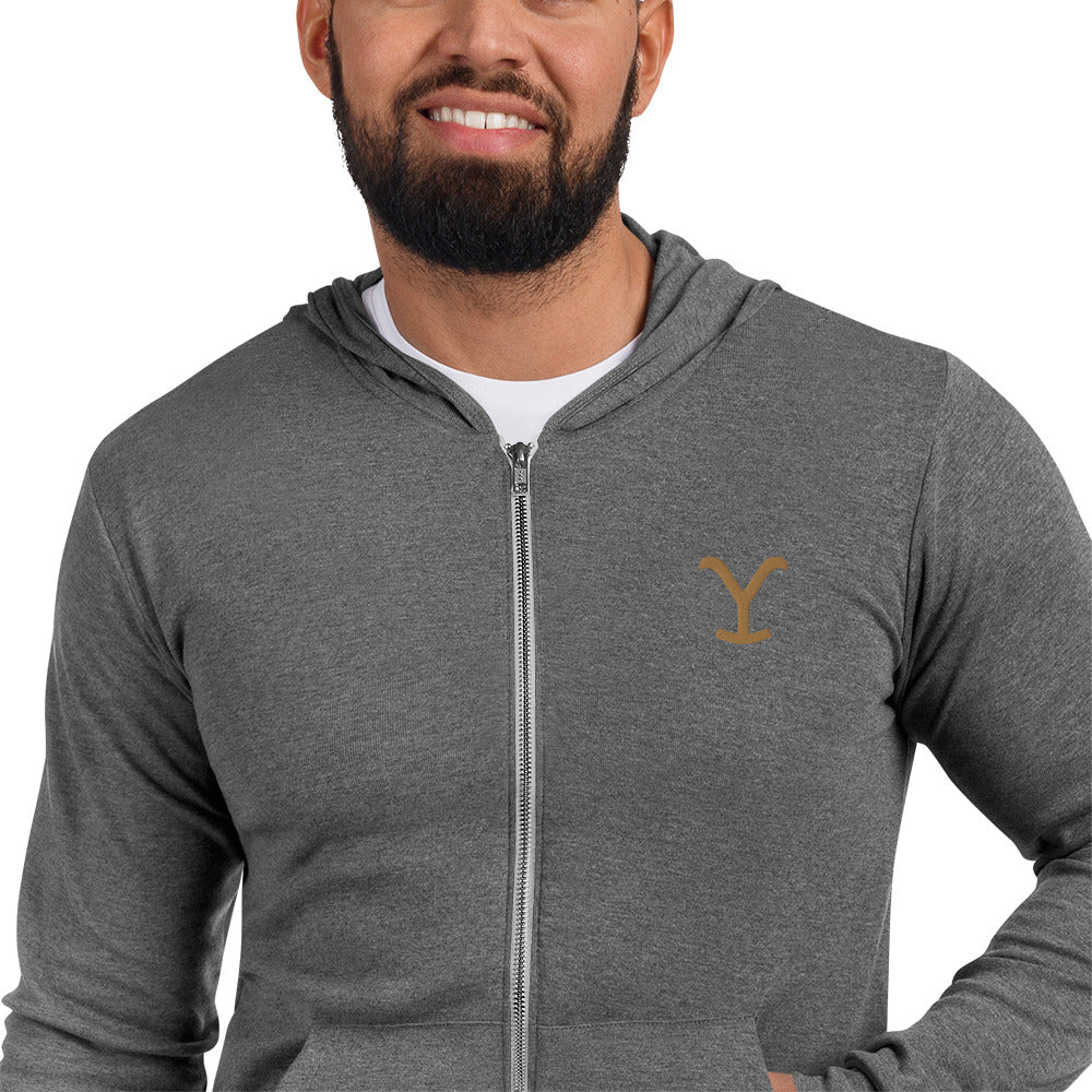 Yellowstone Logo Embroidered Zip Hoodie - Image 10