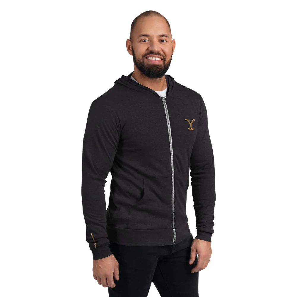 Yellowstone Logo Embroidered Zip Hoodie - Image 4