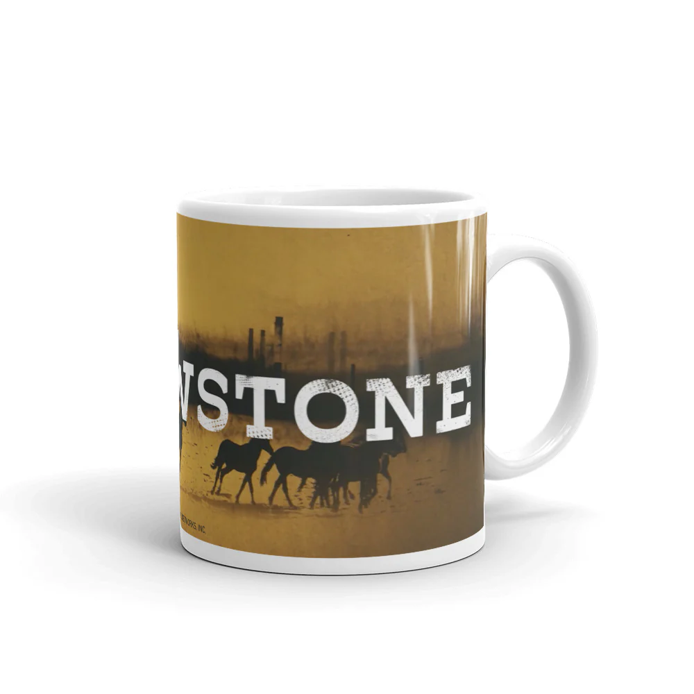 Yellowstone Logo White Mug - Image 4