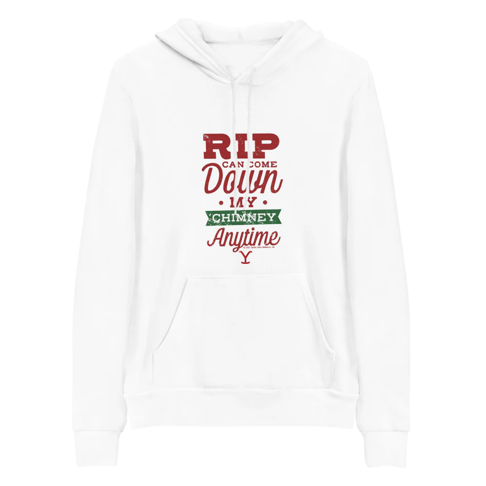 Yellowstone RIP Can Come Down My Chimney Any Time Adult Fleece Hooded Sweatshirt - Image 4