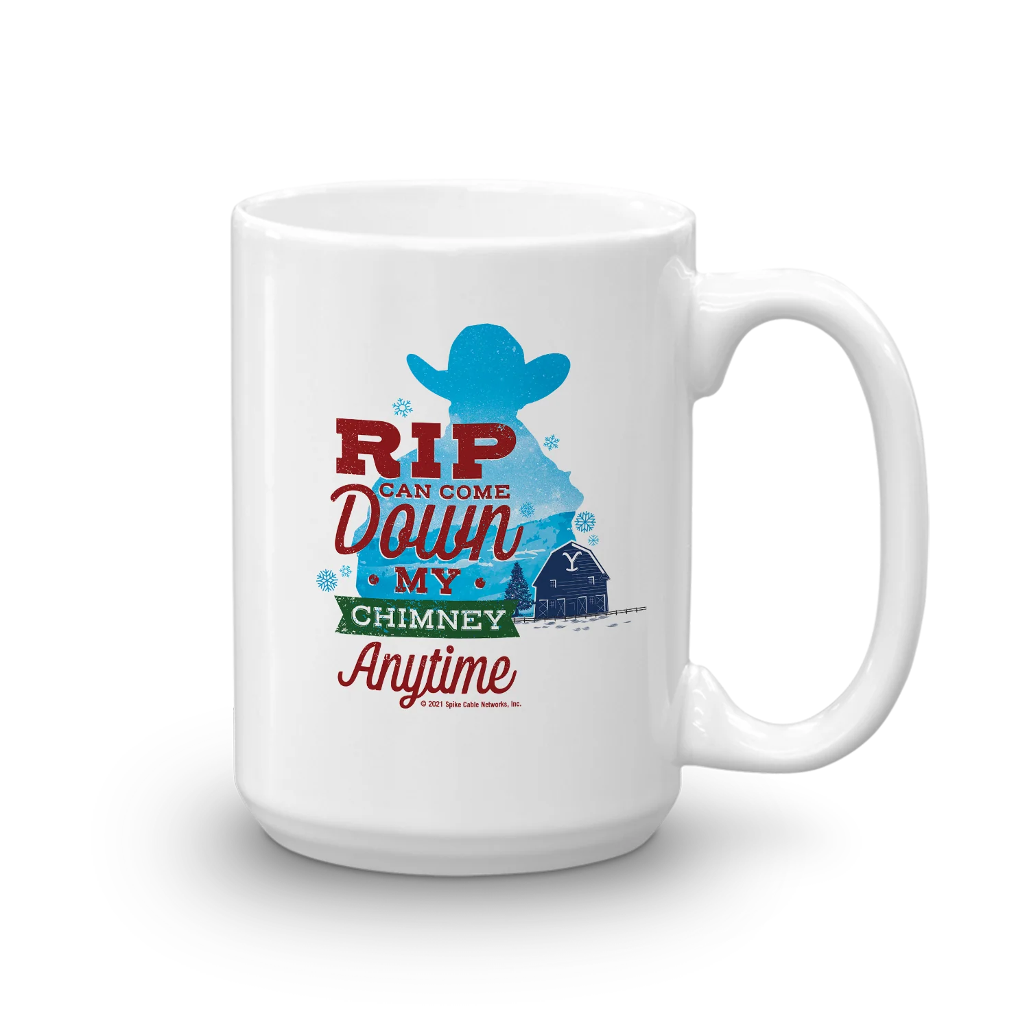 Yellowstone Rip Can Come Down My Chimney Anytime Silhouette White Mug - Image 4