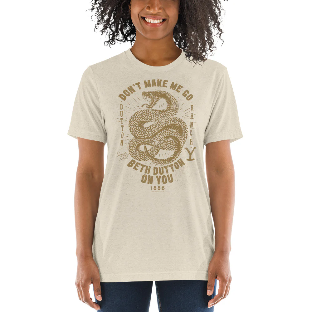 Yellowstone Snake Beth Dutton On You Unisex Tri-Blend T-Shirt - Image 2