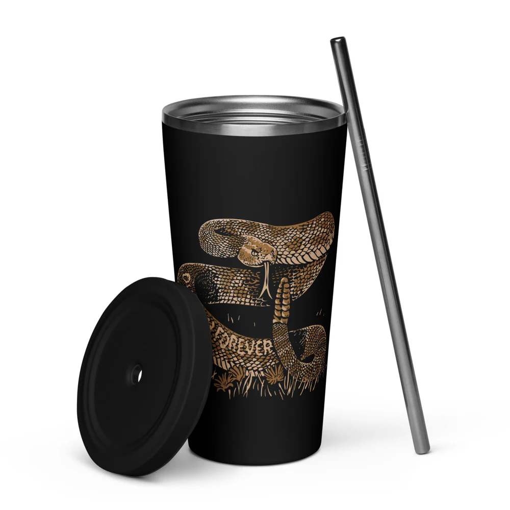 Yellowstone Snake Dutton Forever Insulated Tumbler with a Straw - Image 2