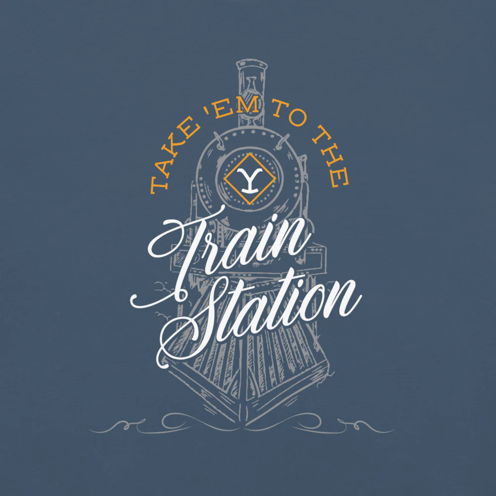 Yellowstone Take 'Em To The Train Station Unisex Comfort Colors T-Shirt - Image 2