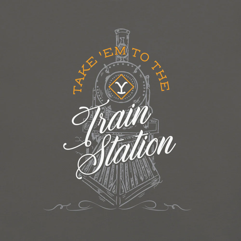 Yellowstone Take 'Em To The Train Station Unisex Comfort Colors T-Shirt - Image 8
