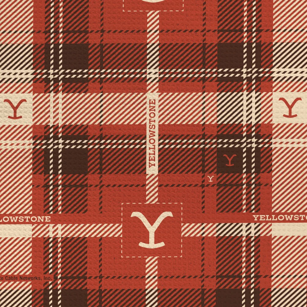 Yellowstone Tartan Logo Kitchen Towel - Image 2