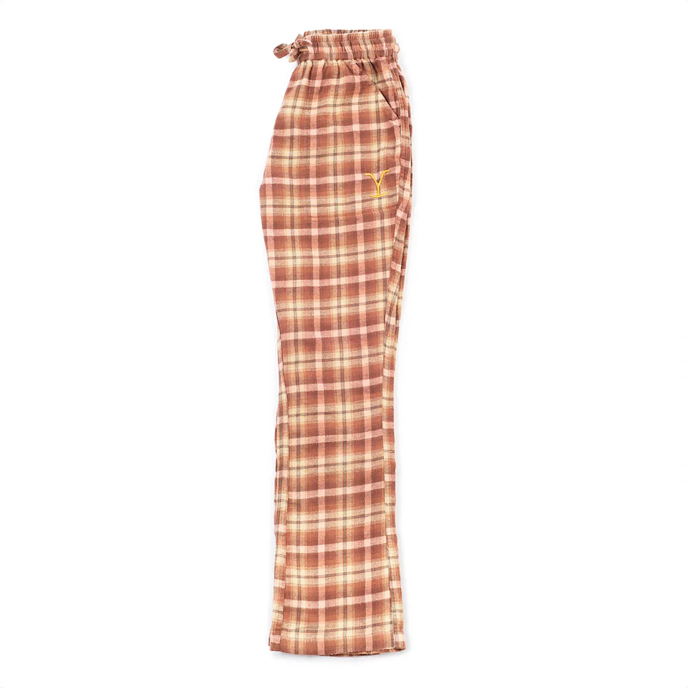 Yellowstone Y Logo Embroidered Women's Cabin Jams Flannel Pajama Pants - Image 10