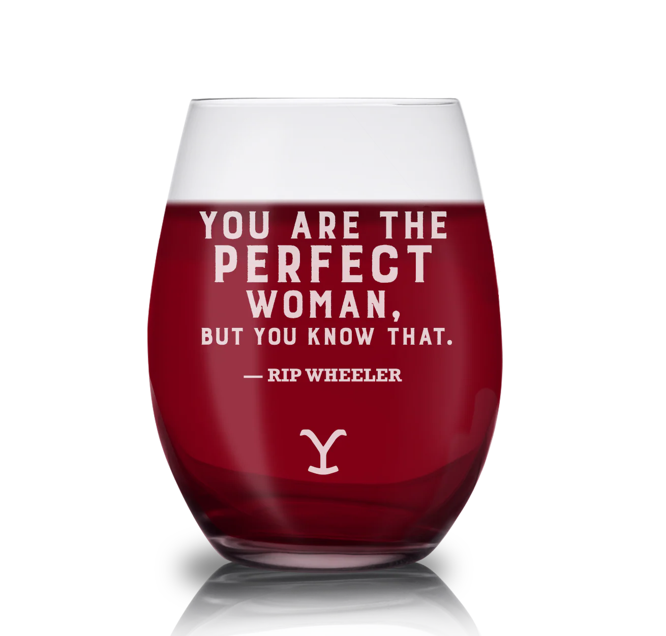 Yellowstone You Are Perfect Beth and Rip Laser Engraved Stemless Wine Glass - Set of 2 - Image 4