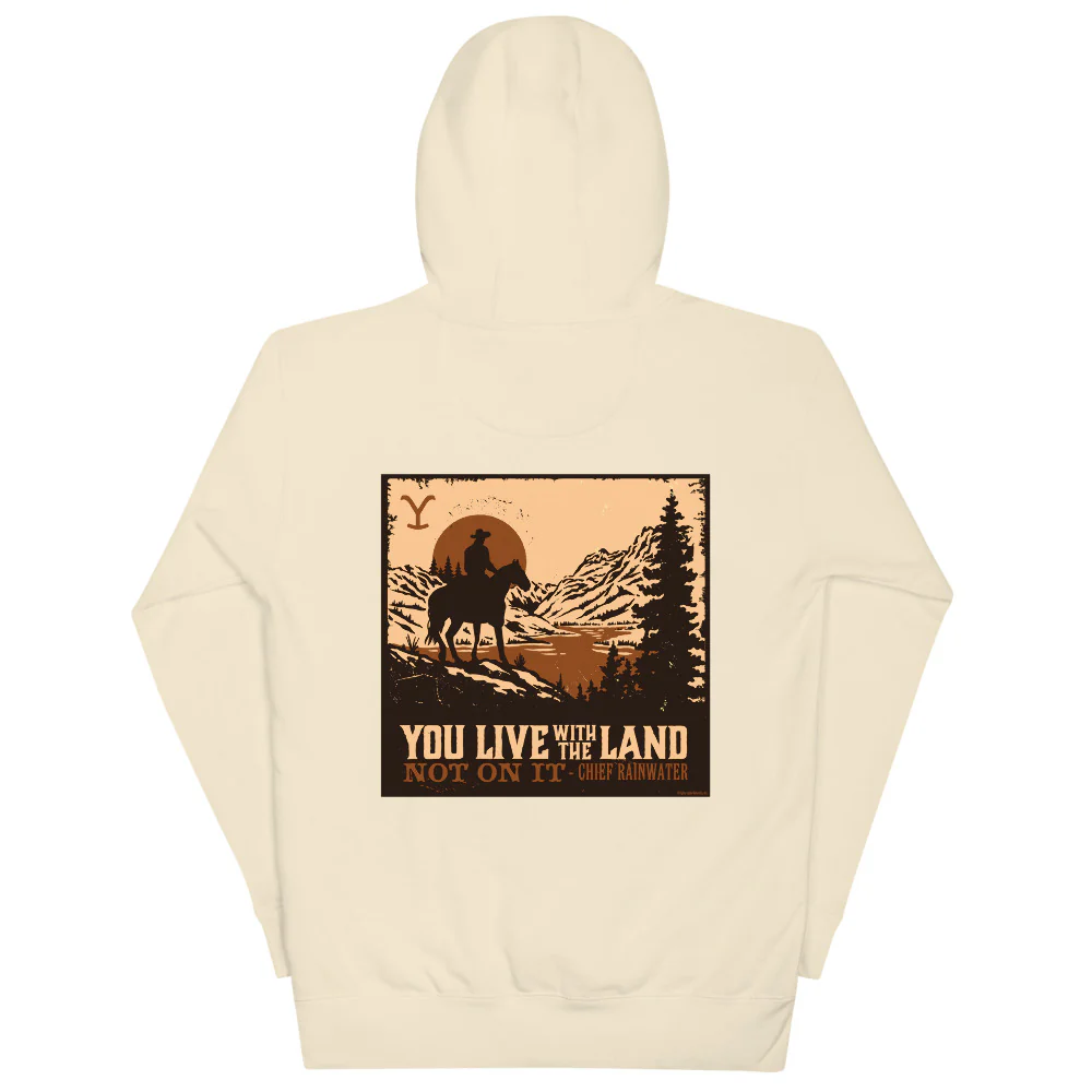 Yellowstone You Live With The Land Unisex Premium Hoodie
