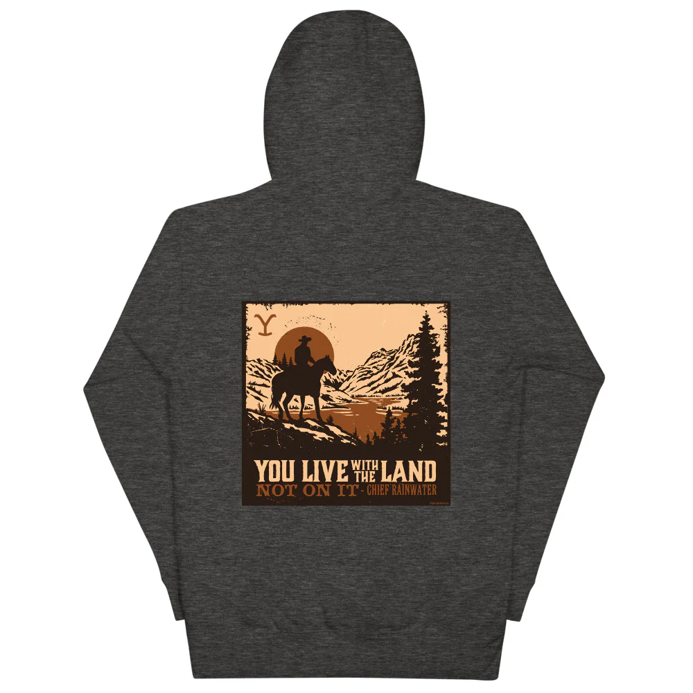 Yellowstone You Live With The Land Unisex Premium Hoodie - Image 5